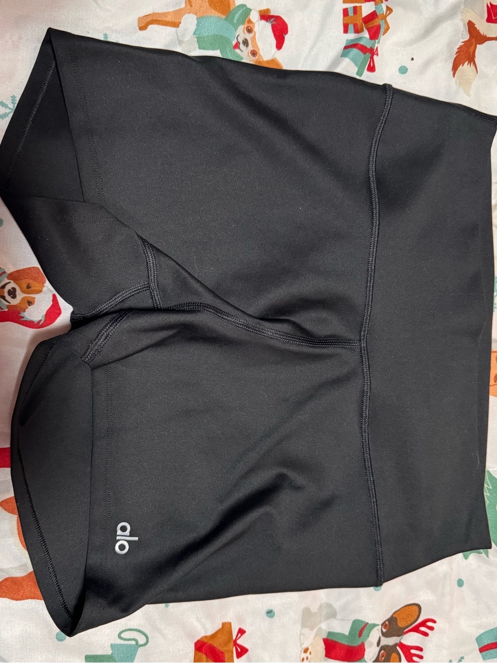 ALO Yoga Black Active Leggings with Subtle Logo